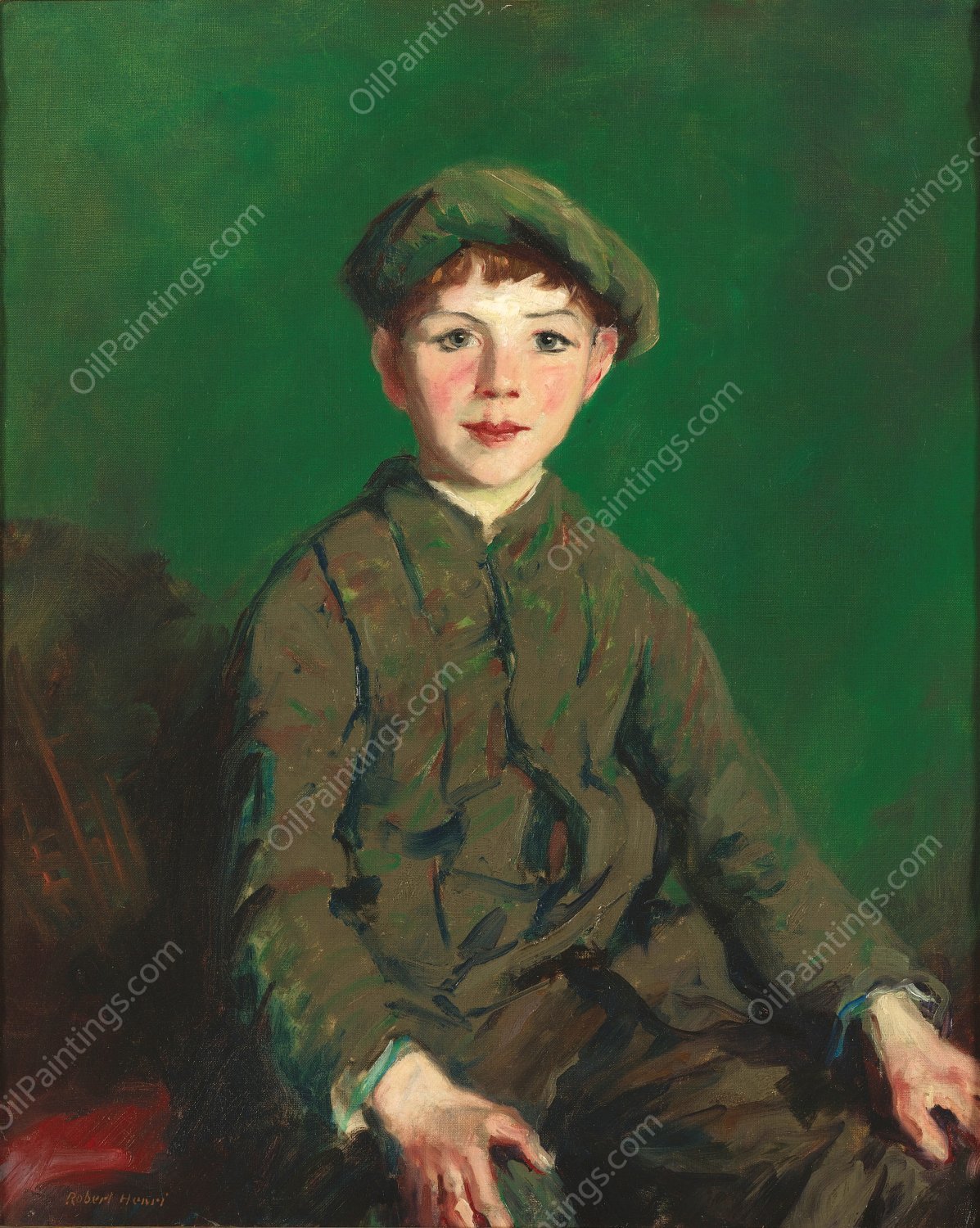 Irish Lad by Robert Henri - Hand-Painted Oil Painting Reproduction