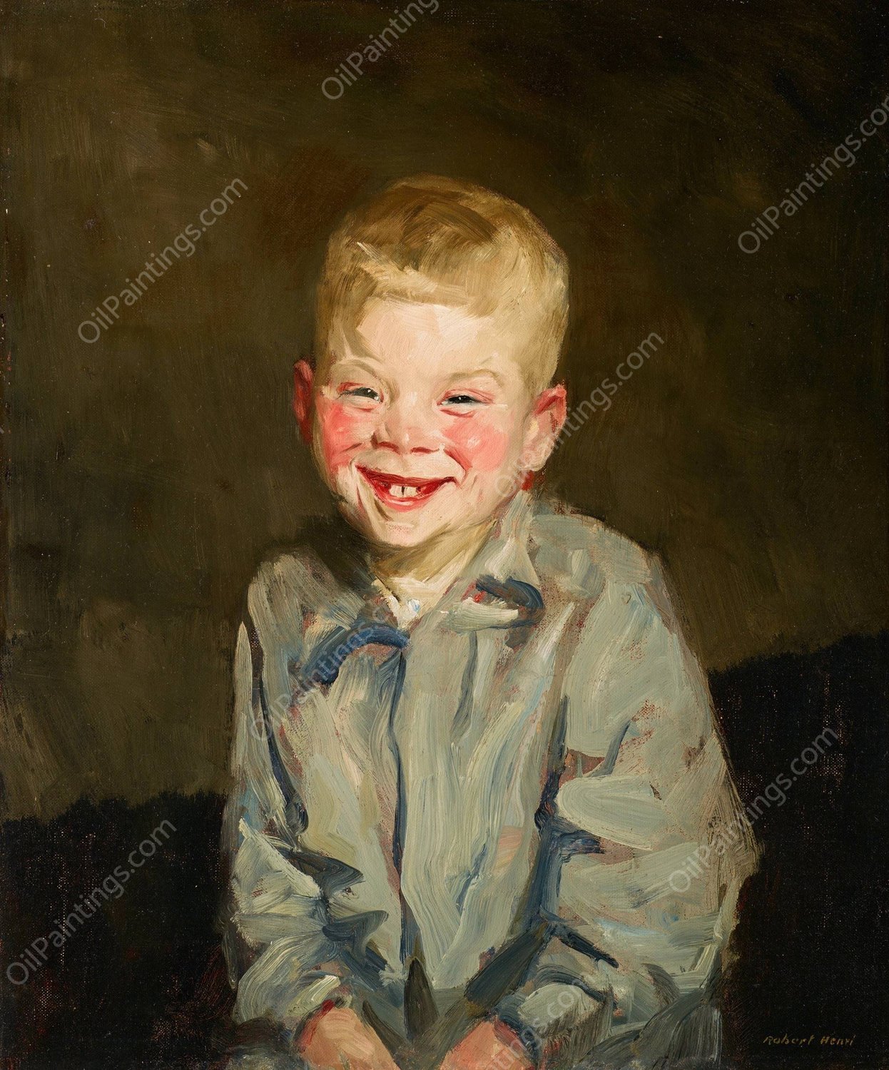Laughing Boy  by Robert Henri - Hand-Painted Oil Painting Reproduction