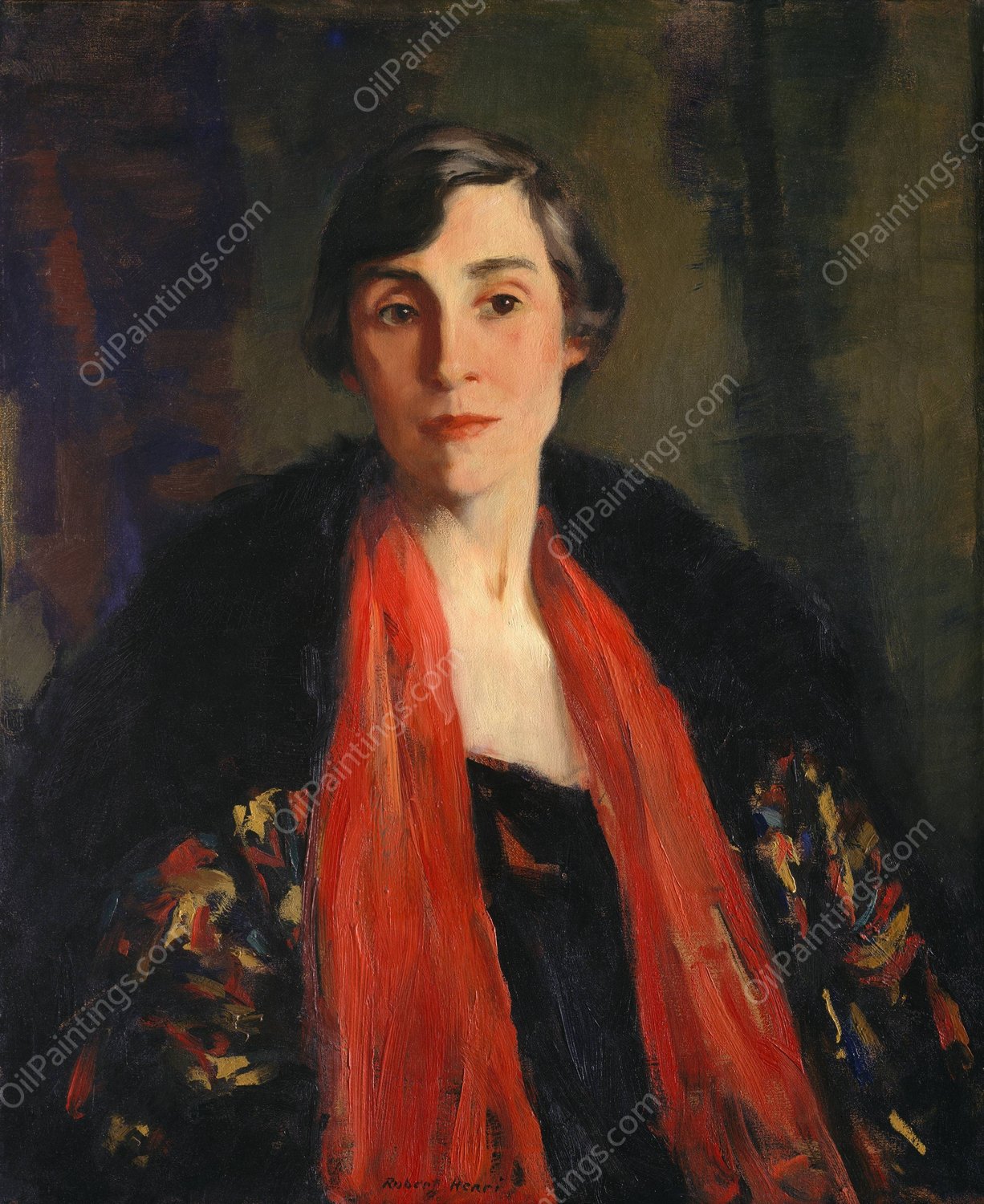 Mary Fanton Roberts  by Robert Henri - Hand-Painted Oil Painting Reproduction