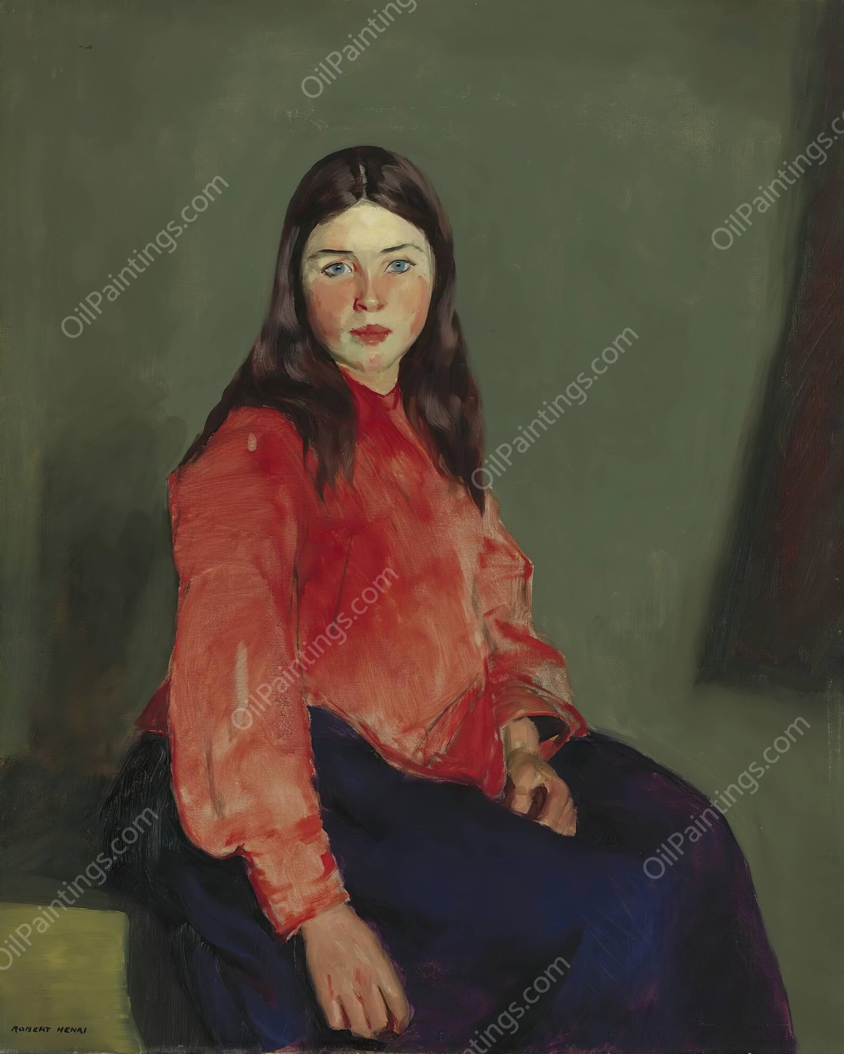 Mary Of Connemara  by Robert Henri - Hand-Painted Oil Painting Reproduction