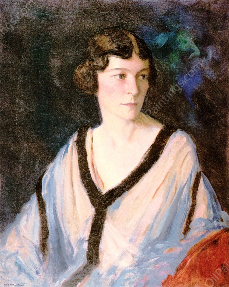 Portrait of Mrs Edward H Bennett by Robert Henri - Hand-Painted Oil Painting Reproduction