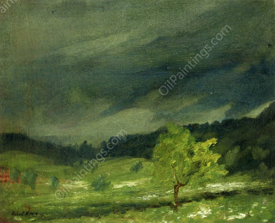 Summer Storm by Robert Henri - Hand-Painted Oil Painting Reproduction