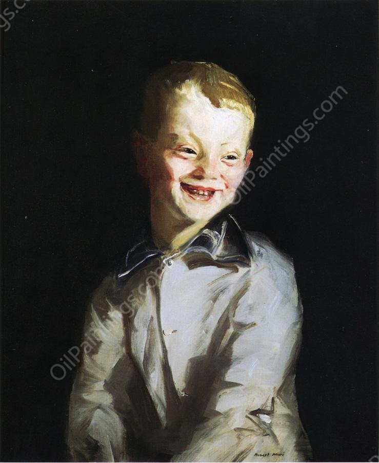 The Laughing Boy also known as Jobie by Robert Henri - Hand-Painted Oil Painting Reproduction