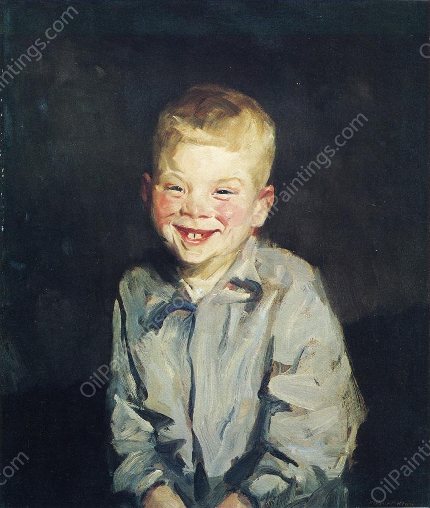 The Laughing Boy Jobie by Robert Henri - Hand-Painted Oil Painting Reproduction