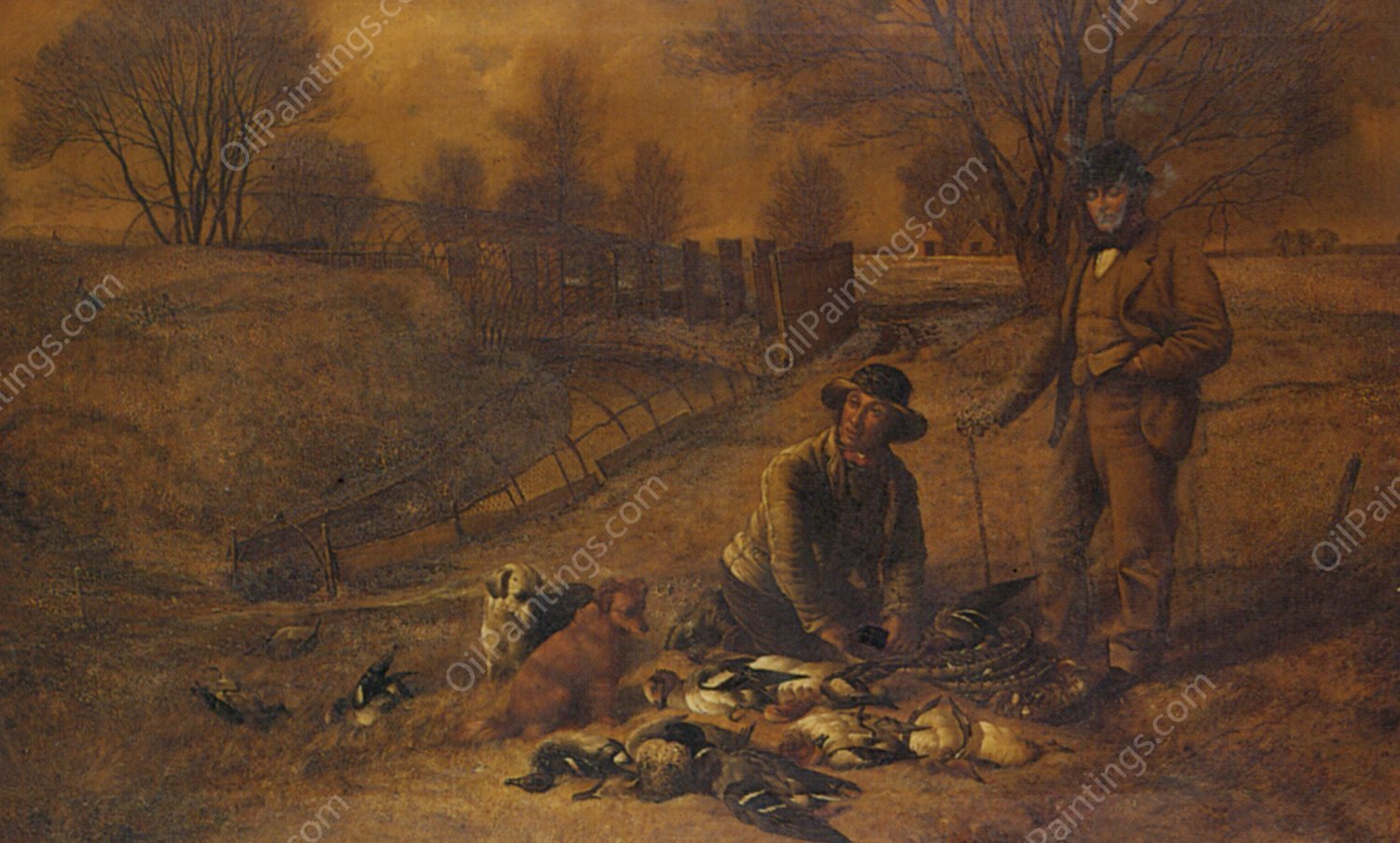 Grange Farm Decoy Ponds East Anglia by Robert Nightingale - Hand-Painted Oil Painting Reproduction