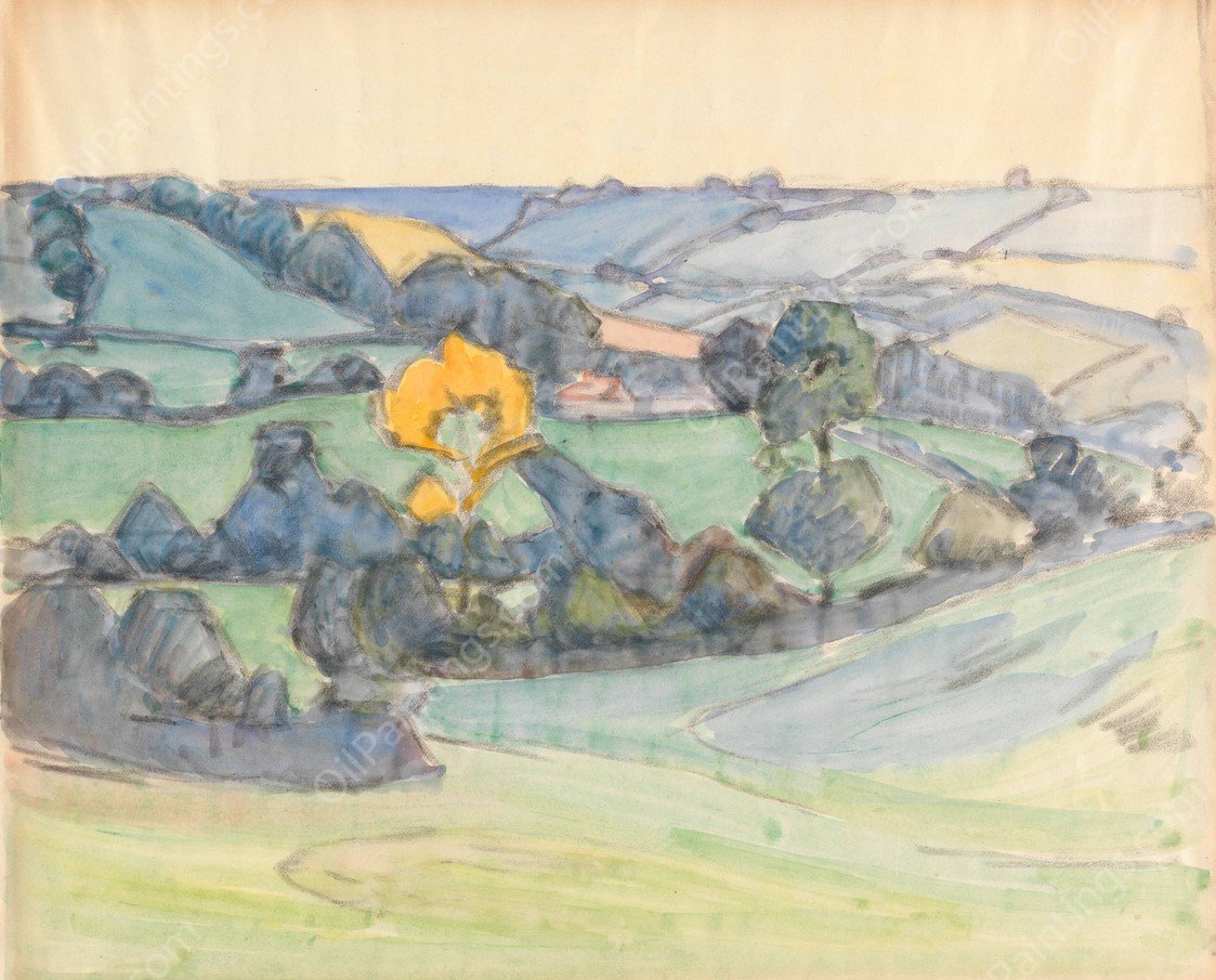 Near Brimley Hill  by Robert Polhill Bevan - Hand-Painted Oil Painting Reproduction