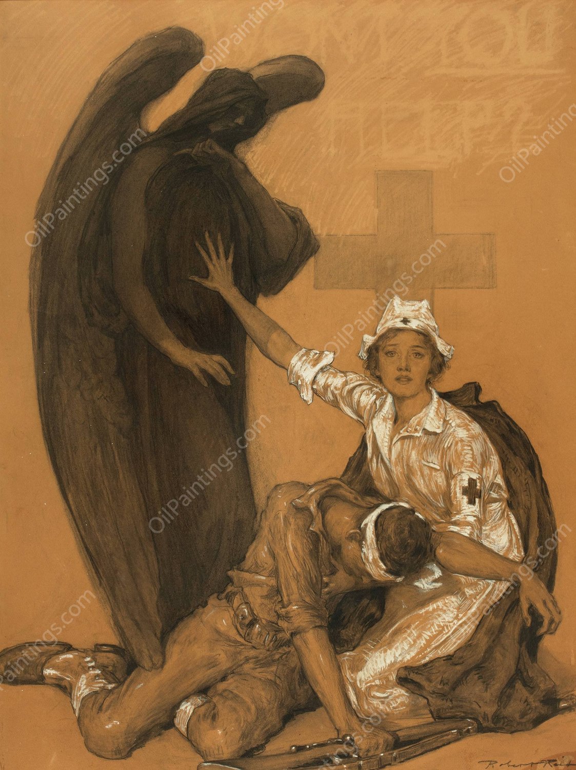 Will You Help by Robert Reid - Hand-Painted Oil Painting Reproduction