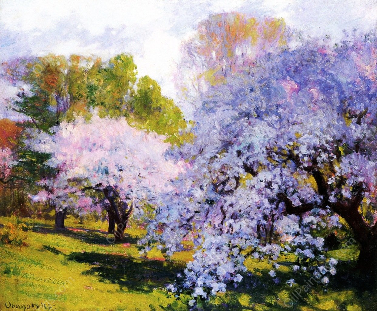 The Orchard by Robert Vonnoh - Hand-Painted Oil Painting Reproduction