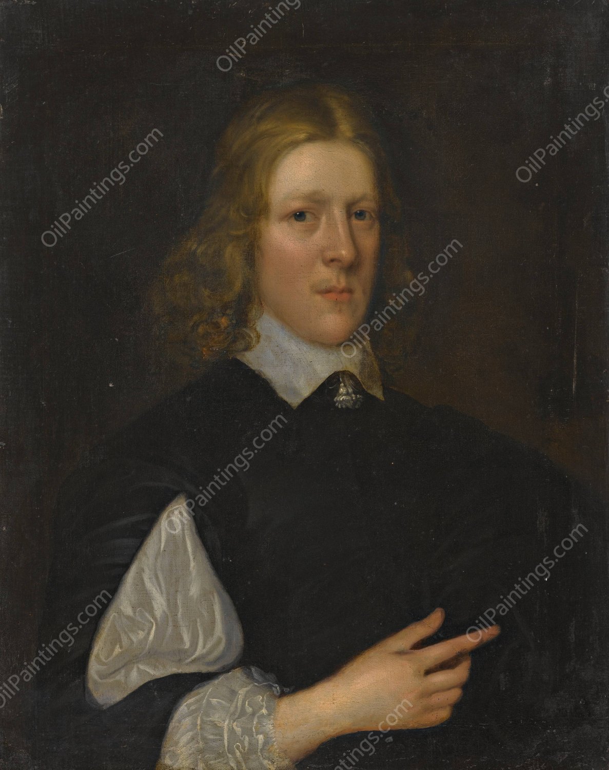Portrait of Thomas Papillon of Papillon Hall And Acrise, Kent by Robert Walker - Hand-Painted Oil Painting Reproduction