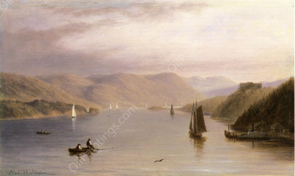 Hudson River, Looking South from West Point by Robert Walter Weir - Hand-Painted Oil Painting Reproduction
