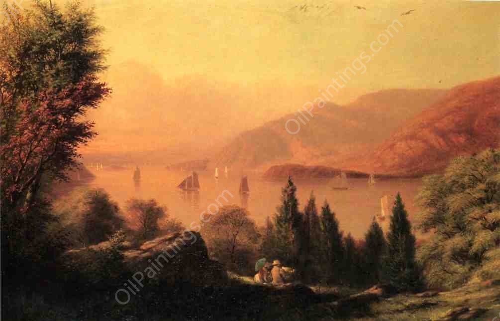 Picnic along the Hudson by Robert Walter Weir - Hand-Painted Oil Painting Reproduction
