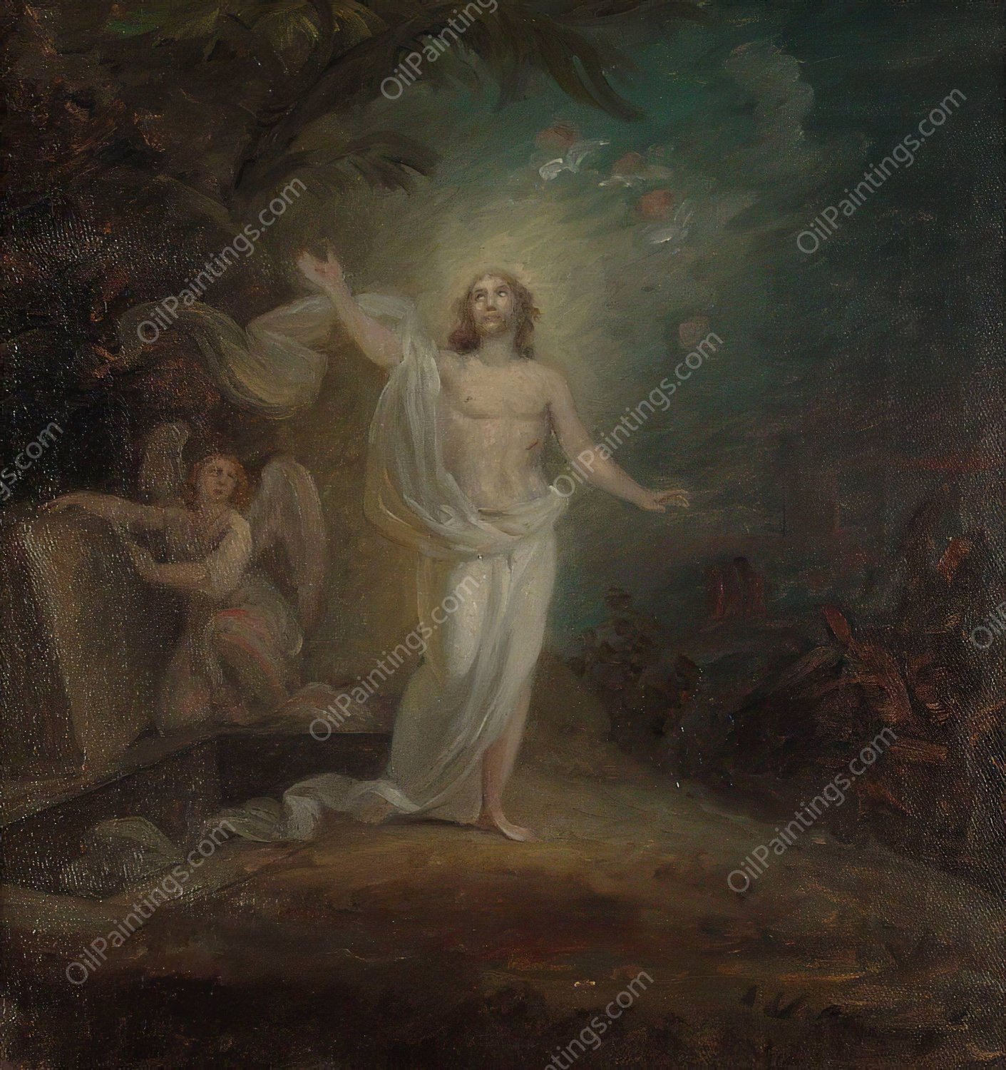 Resurrection Of Christ, Altarpiece Sketch by Robert Wilhelm Ekman - Hand-Painted Oil Painting Reproduction