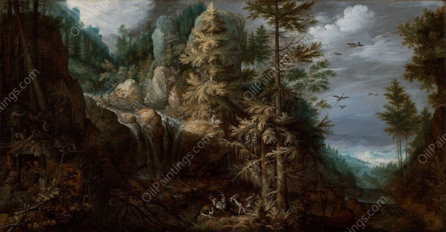 Landscape with the Temptation of Saint Anthony by Roelant Savery - Hand-Painted Oil Painting Reproduction