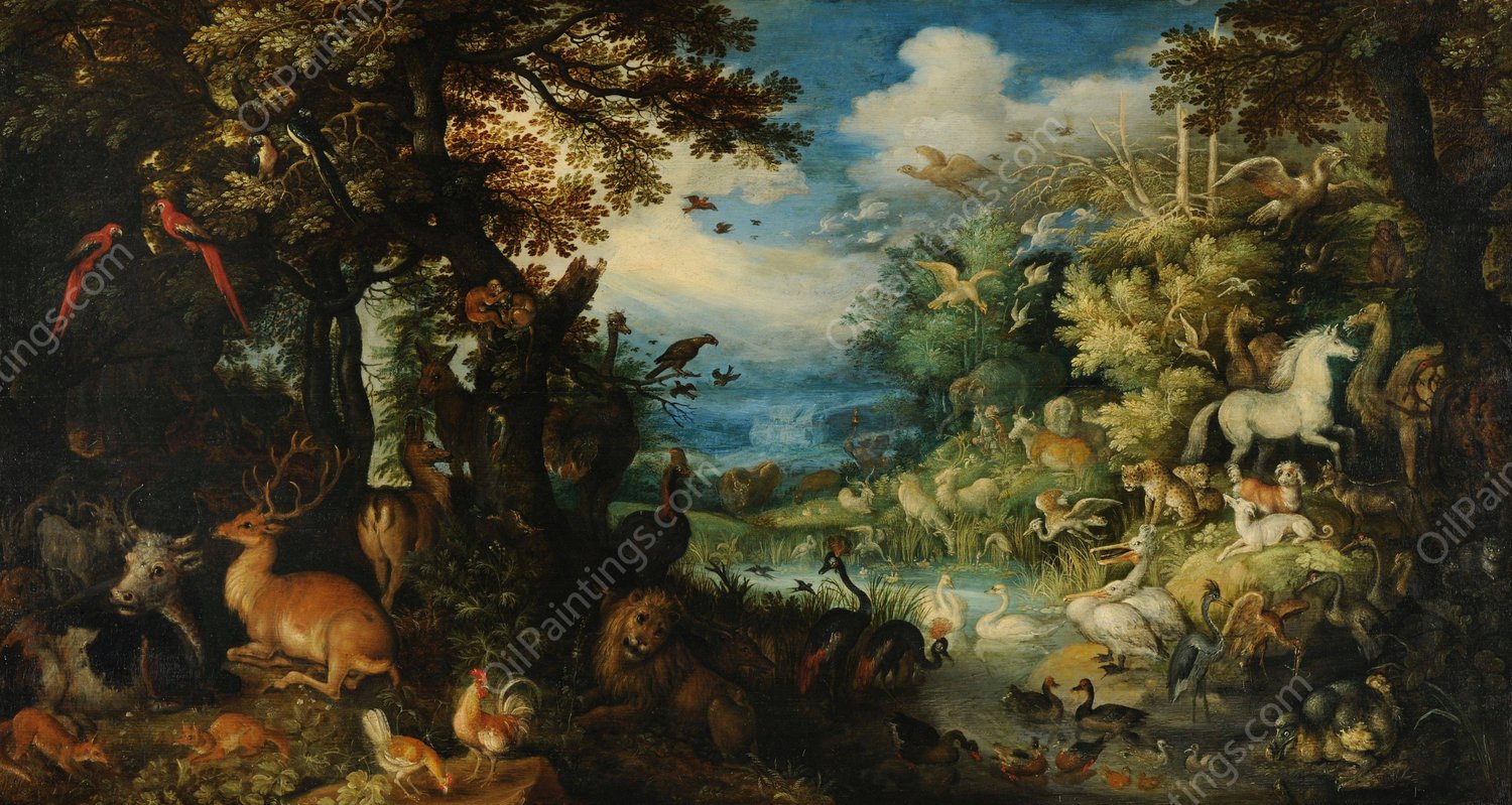 Noe remerciant Dieu d'avoir sauve la Creation  by Roelant Savery - Hand-Painted Oil Painting Reproduction