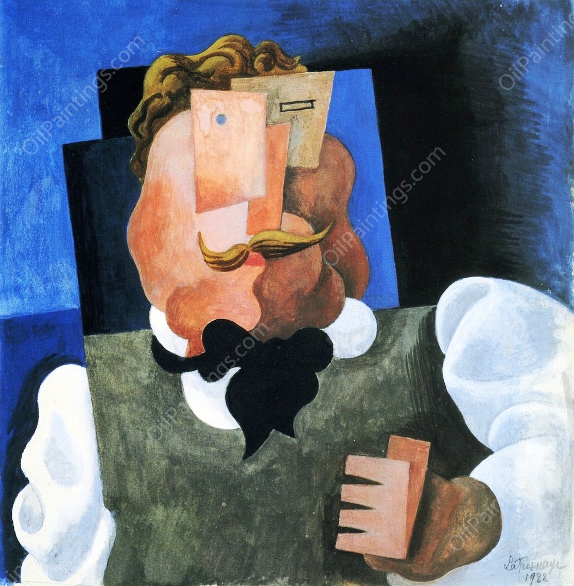 Blond Man by Roger De La Fresnaye - Hand-Painted Oil Painting Reproduction