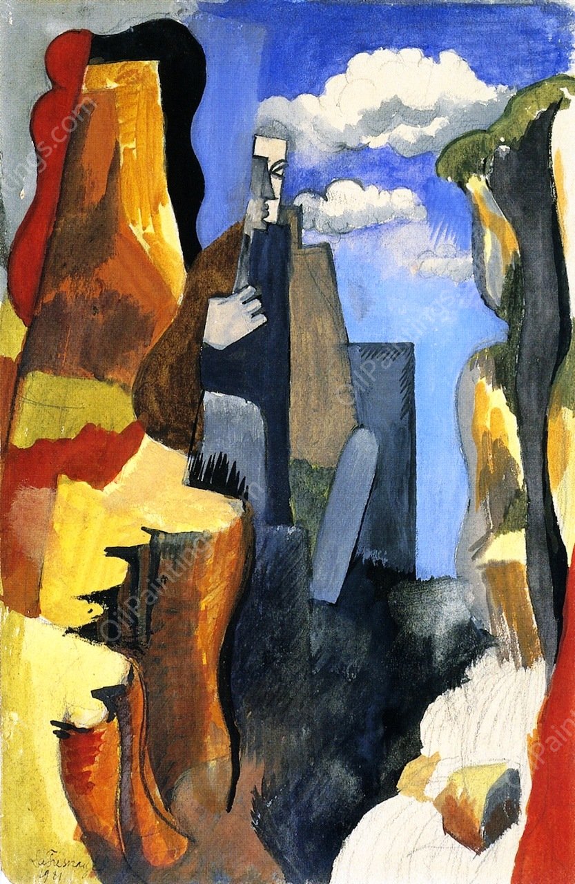 L'Apparition devant les rochers de Grasse by Roger De La Fresnaye - Hand-Painted Oil Painting Reproduction