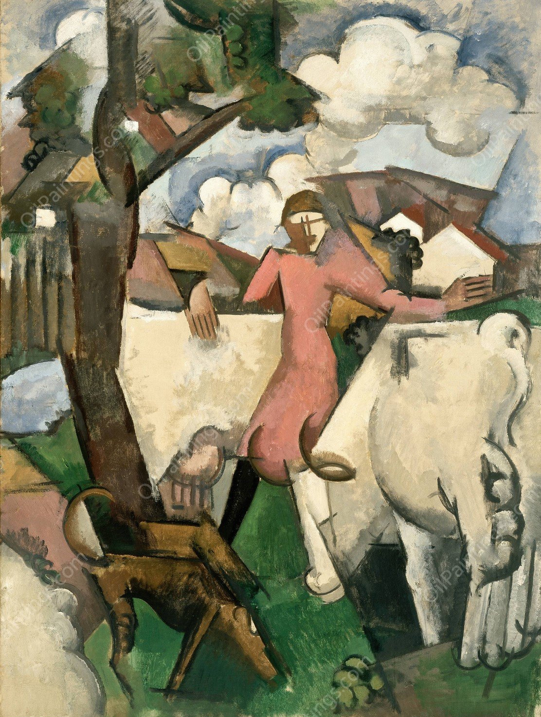 Marie Ressort  by Roger De La Fresnaye - Hand-Painted Oil Painting Reproduction