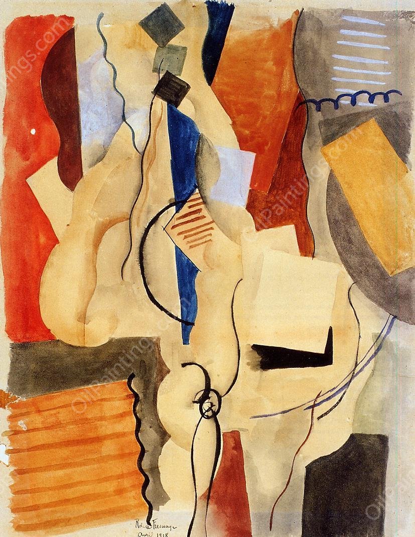 Smoking in the Shelter by Roger De La Fresnaye - Hand-Painted Oil Painting Reproduction