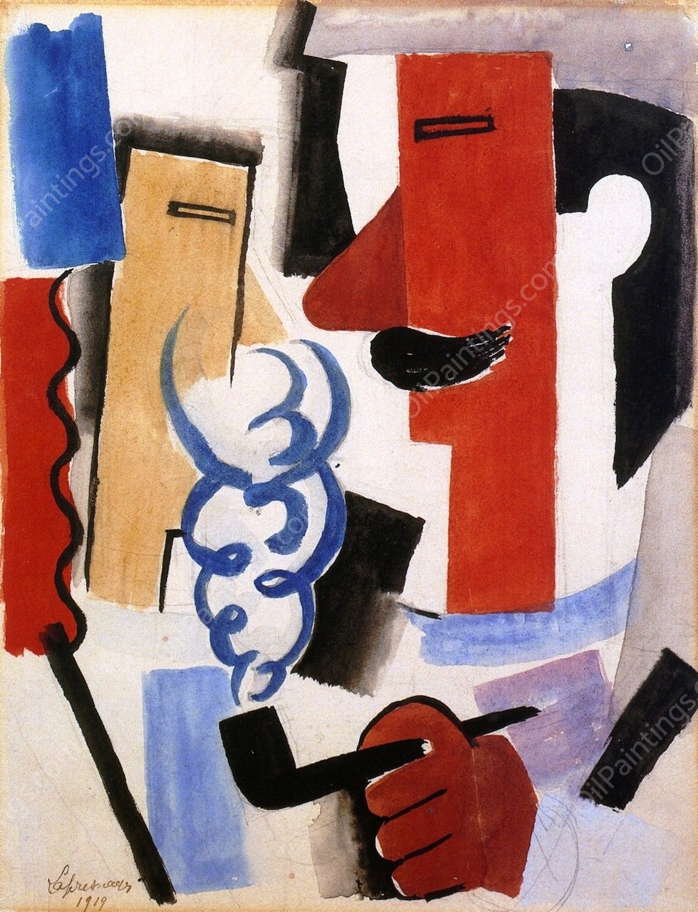 Soldier Smoking by Roger De La Fresnaye - Hand-Painted Oil Painting Reproduction