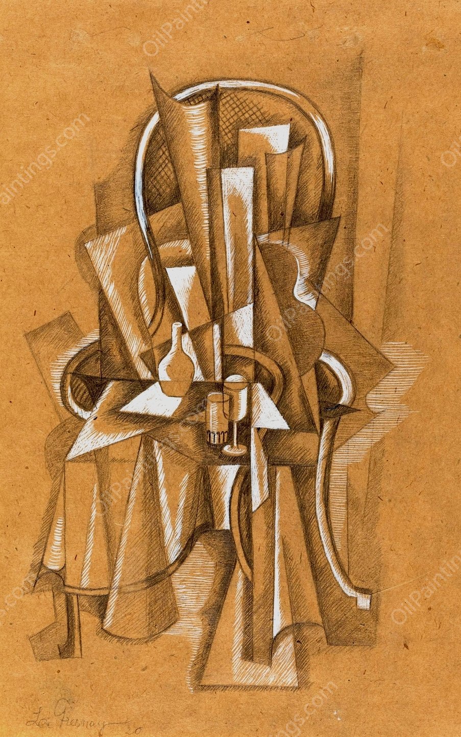 Still Life  by Roger De La Fresnaye - Hand-Painted Oil Painting Reproduction