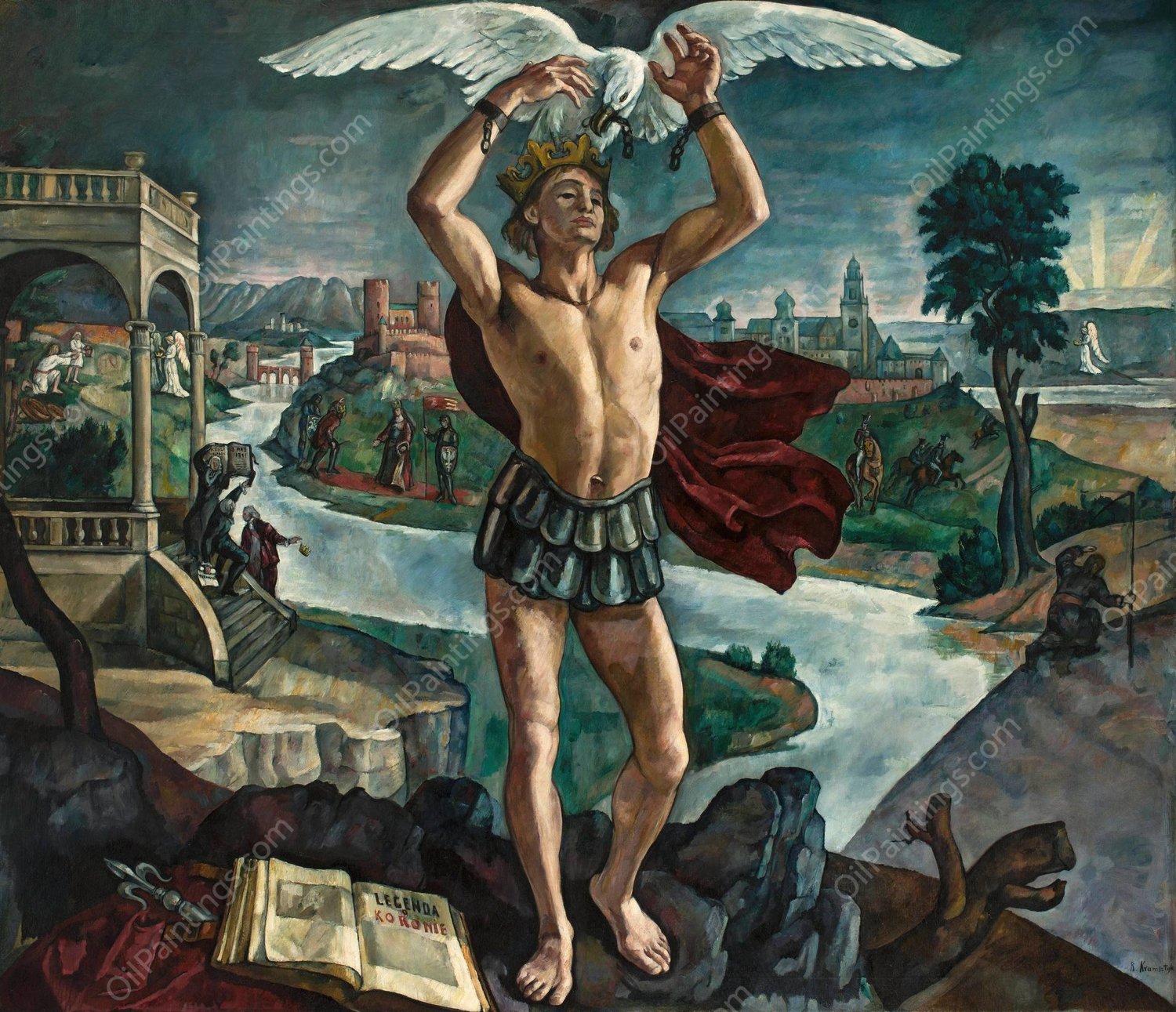 Legend of the Crown  by Roman Kramsztyk - Hand-Painted Oil Painting Reproduction