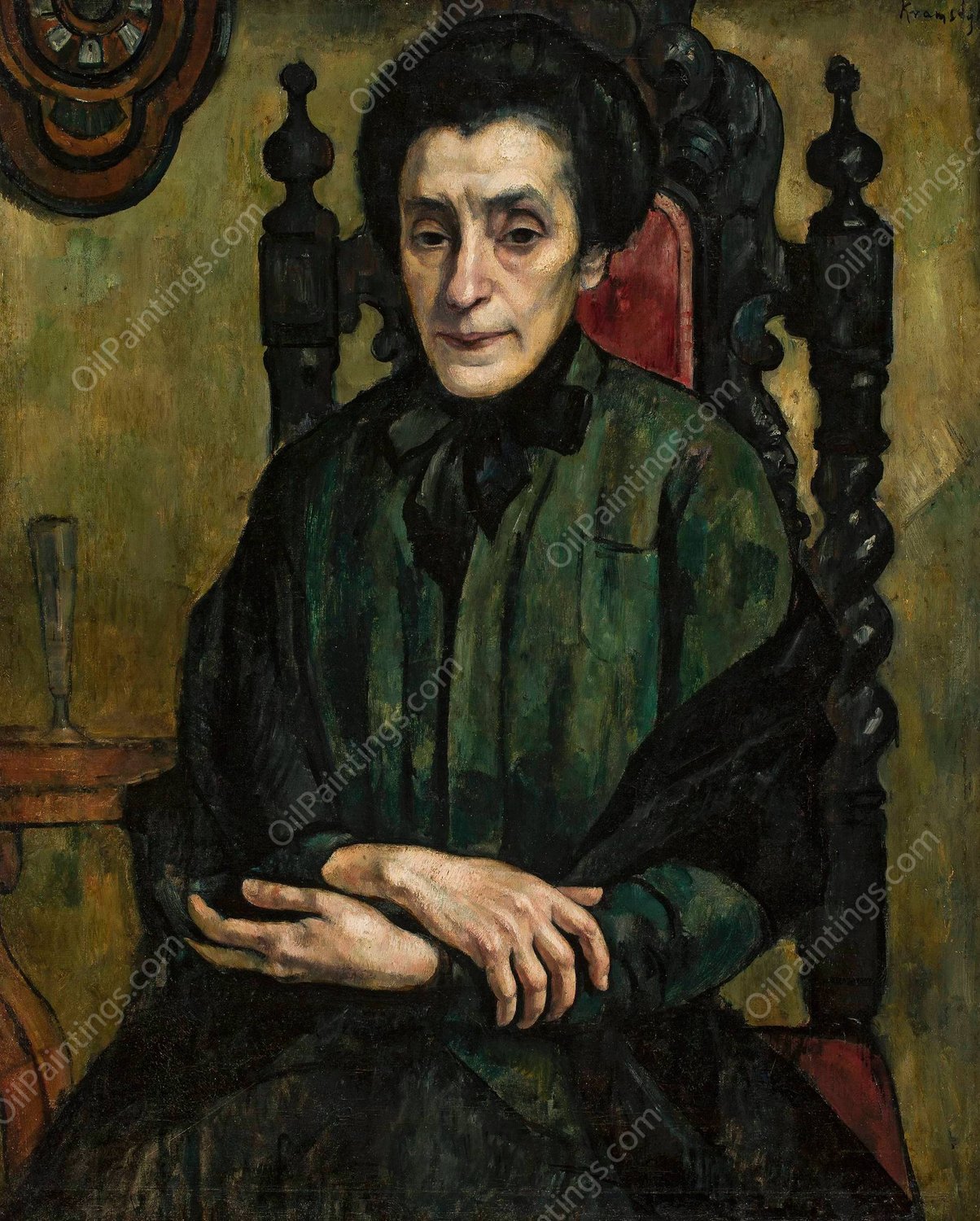 Portret Natalii Aszer  by Roman Kramsztyk - Hand-Painted Oil Painting Reproduction