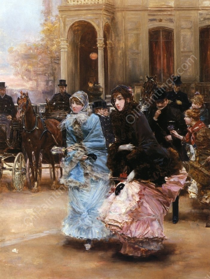Going to the Ball by Roman Ribera Cirera - Hand-Painted Oil Painting Reproduction