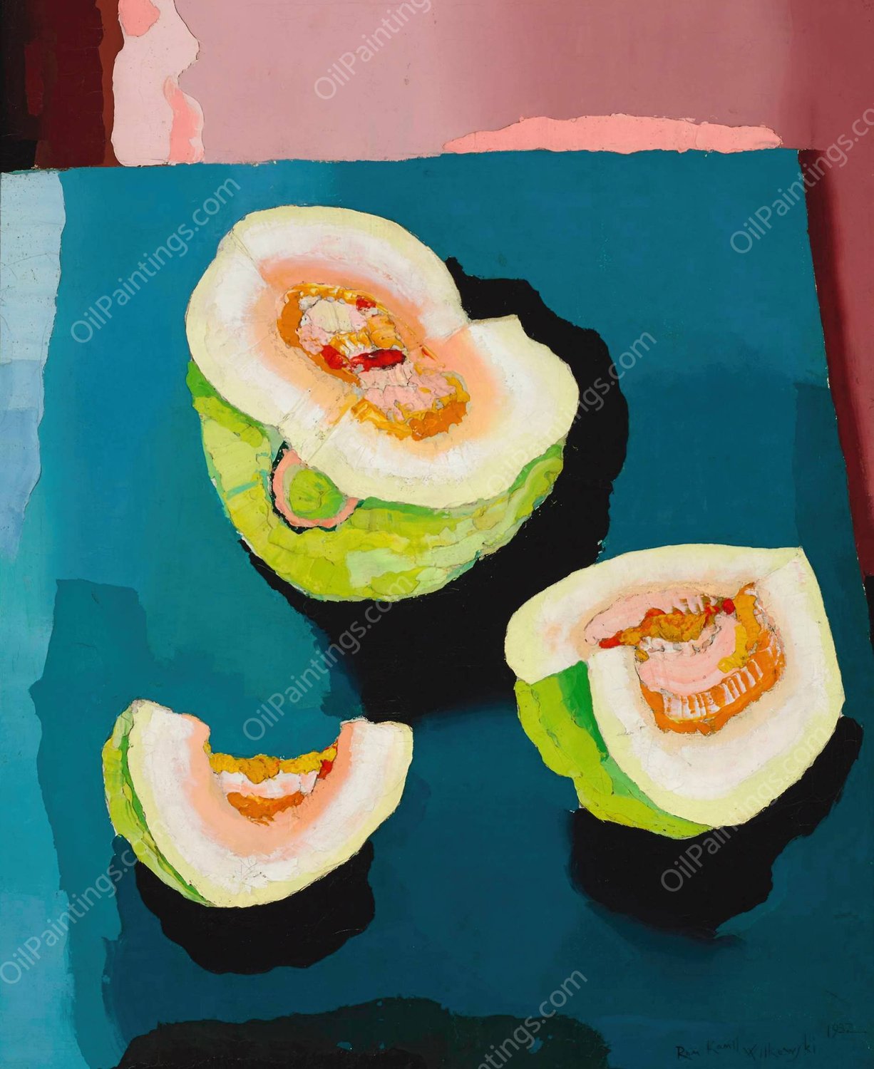 Warsaw Evenings. Plac Zamkowy  by Romuald Kamil Witkowski - Hand-Painted Oil Painting Reproduction