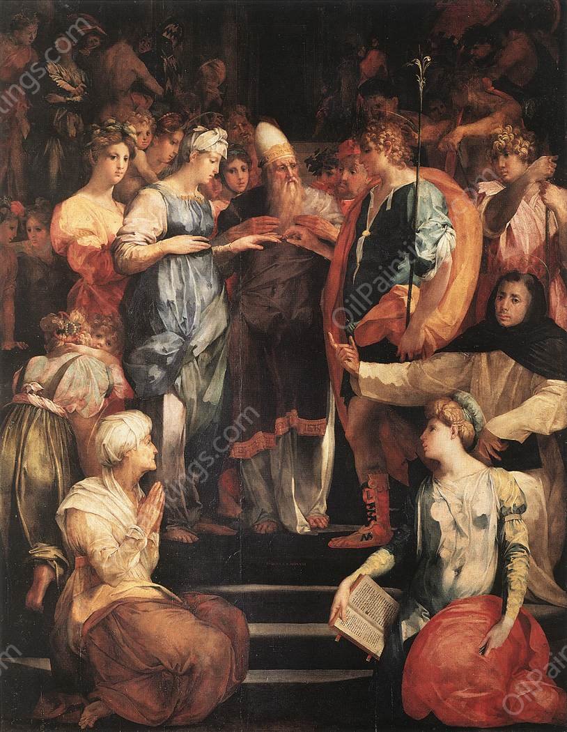 Marriage of the Virgin by Rosso Fiorentino - Hand-Painted Oil Painting Reproduction