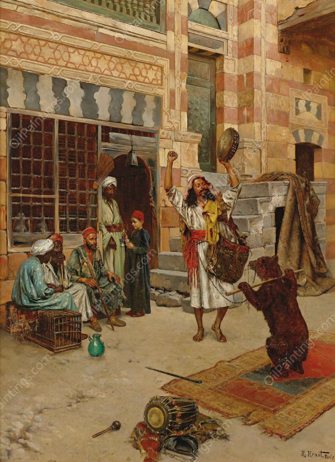 An Afternoon Show by Rudolf Ernst - Hand-Painted Oil Painting Reproduction