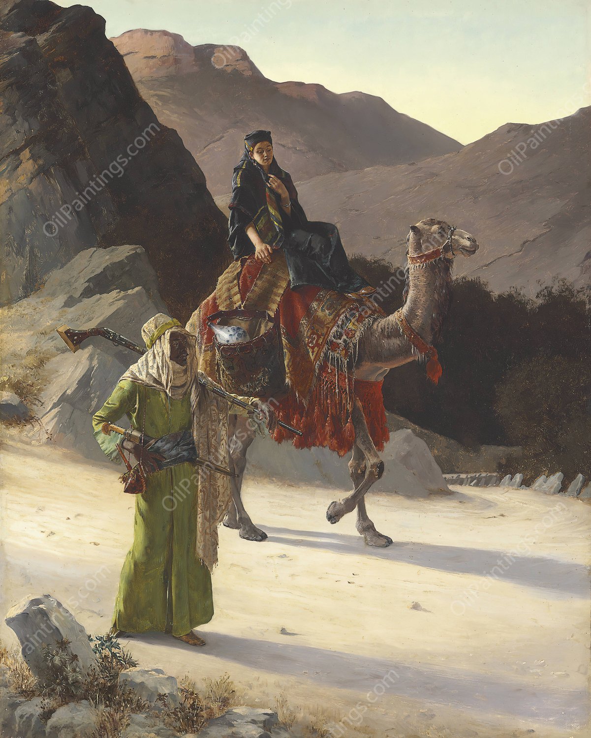 L'Escorte by Rudolf Ernst - Hand-Painted Oil Painting Reproduction