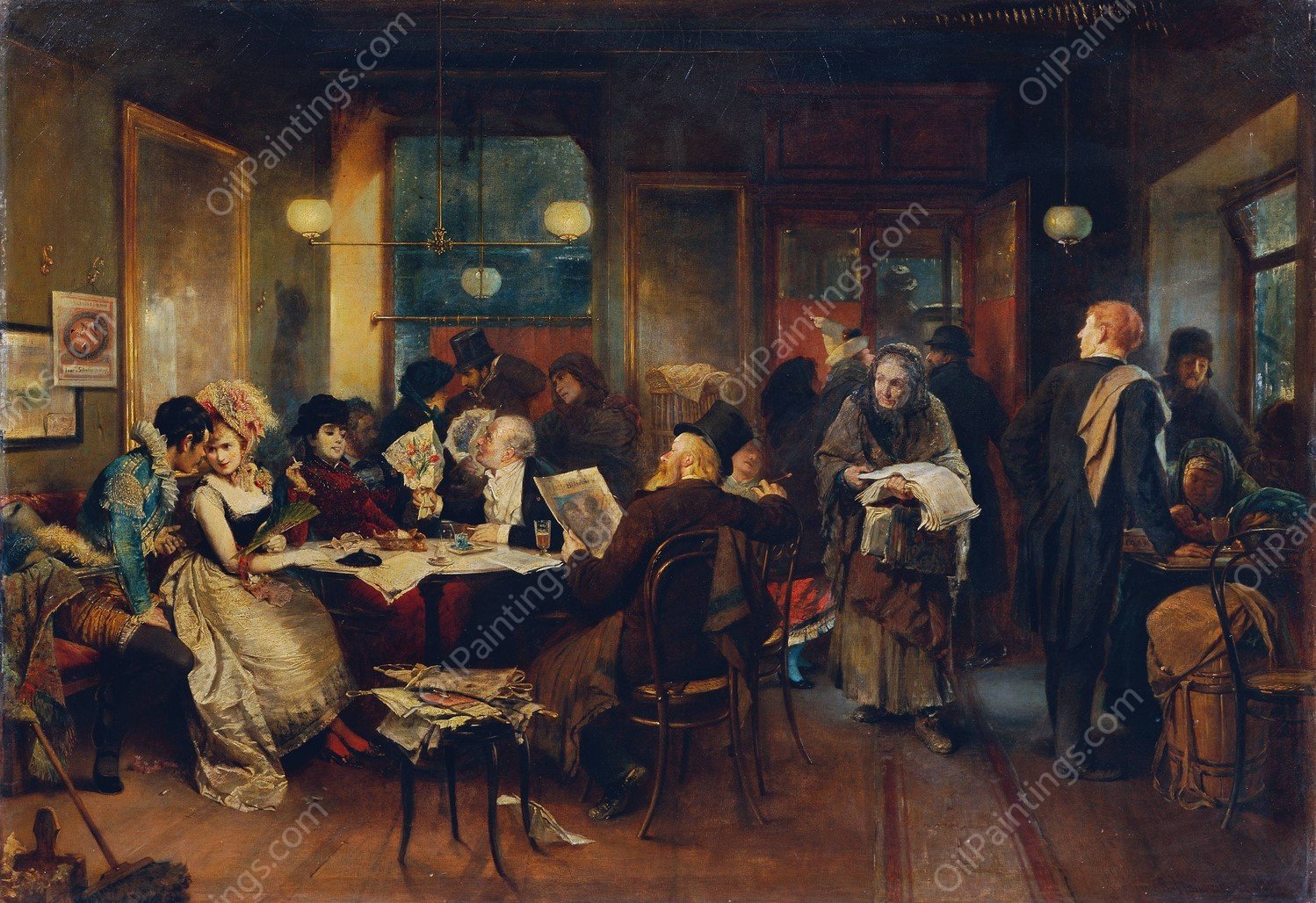 Faschingsmorgen  by Rudolf Hausleithner - Hand-Painted Oil Painting Reproduction