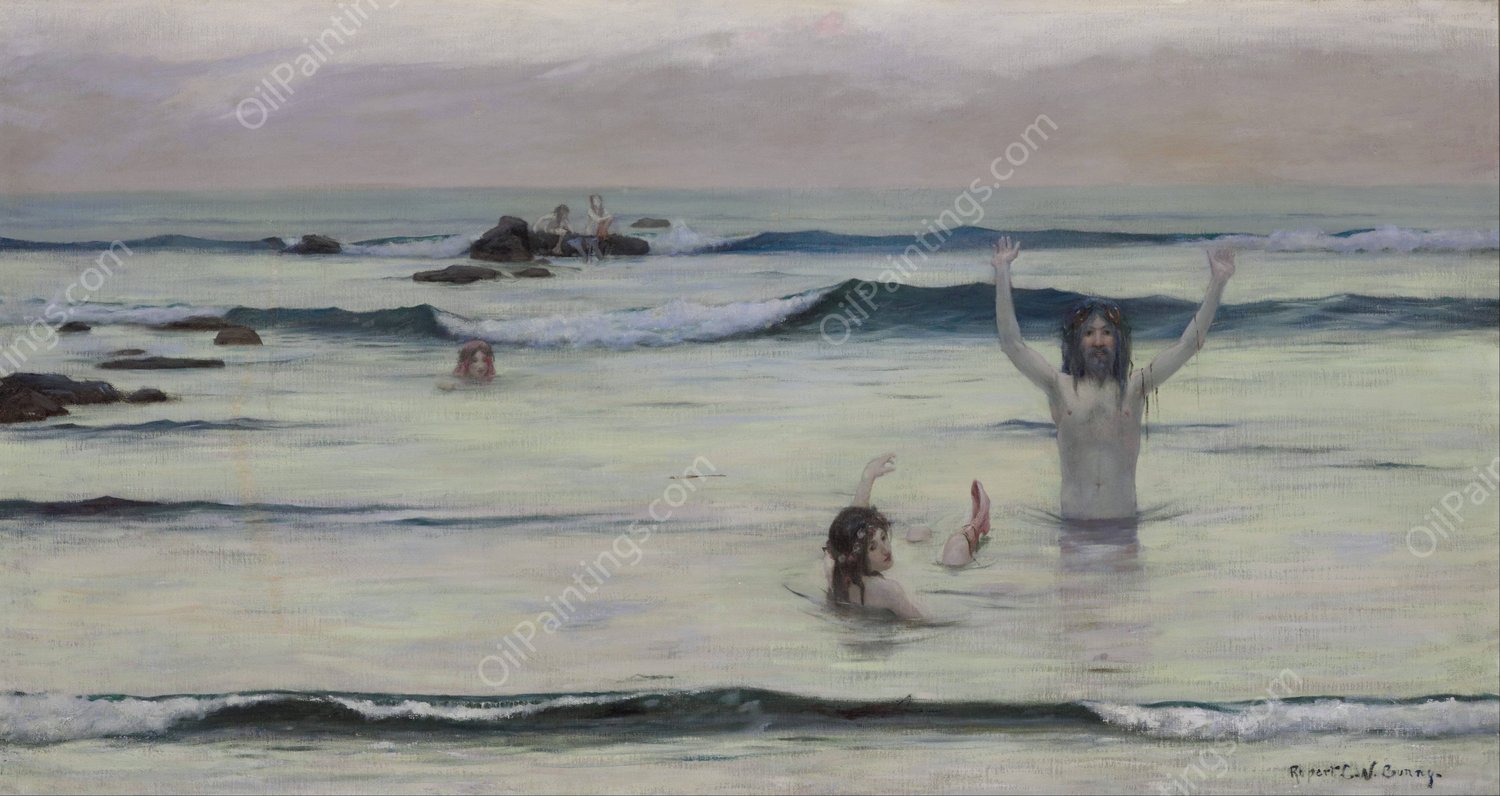 Tritons  by Rupert Bunny - Hand-Painted Oil Painting Reproduction