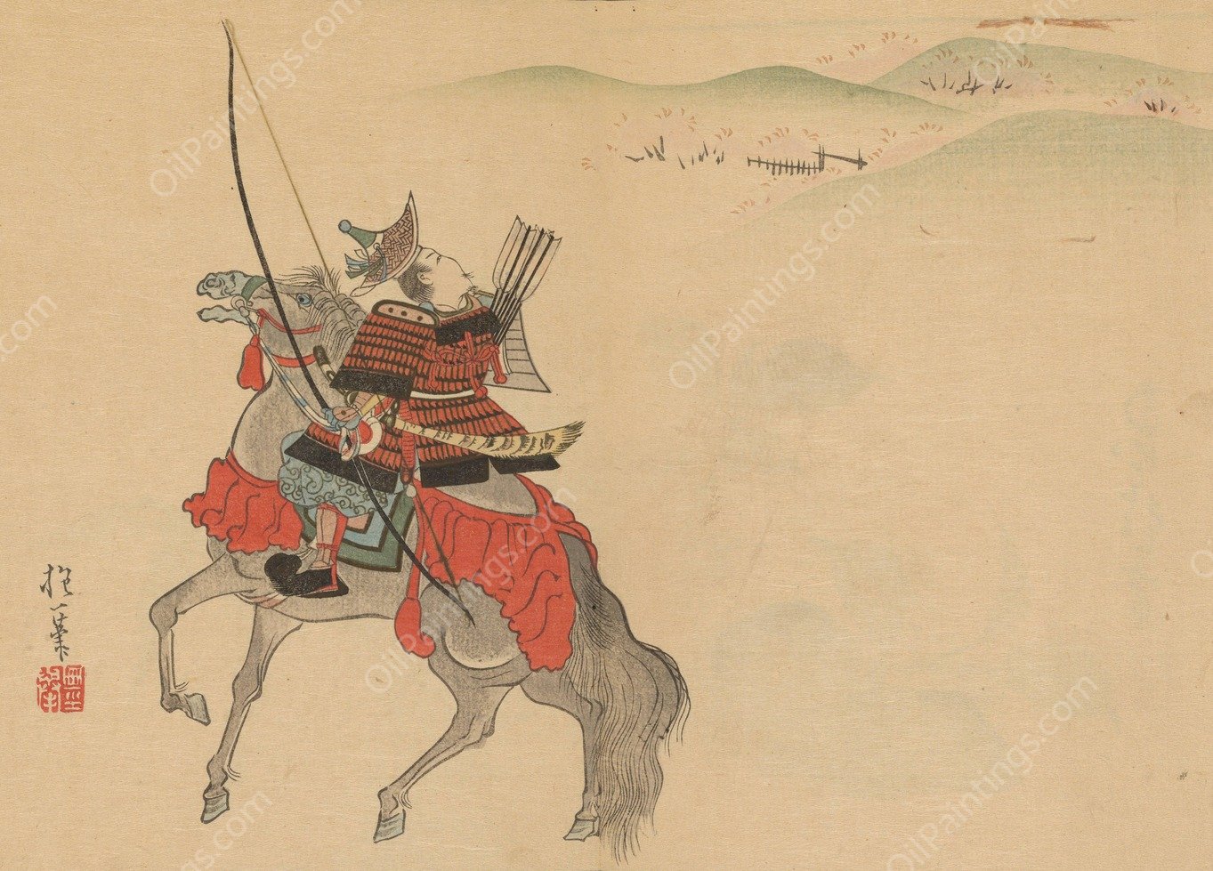 Sakai Hoitsu gajo, Pl.03  by Sakai Hoitsu - Hand-Painted Oil Painting Reproduction