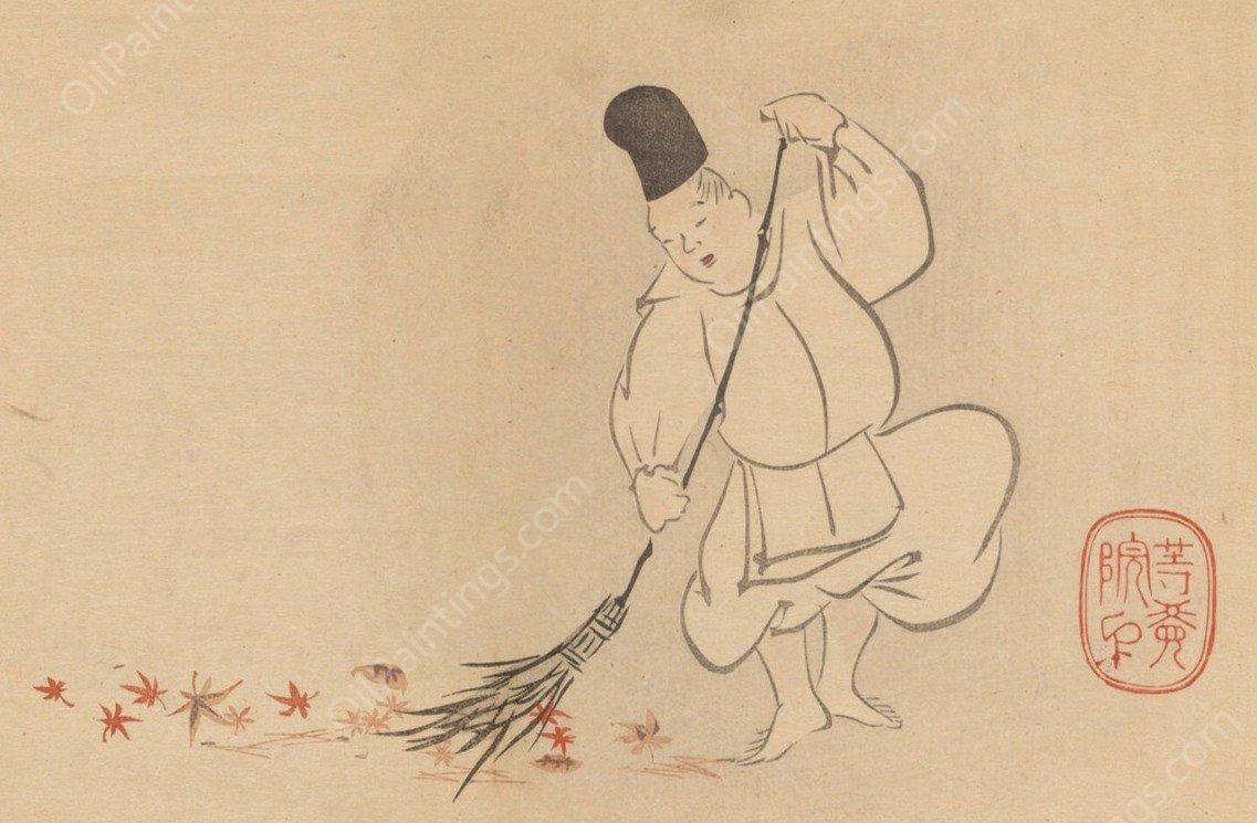 Sakai Hoitsu gajo, Pl.15  by Sakai Hoitsu - Hand-Painted Oil Painting Reproduction