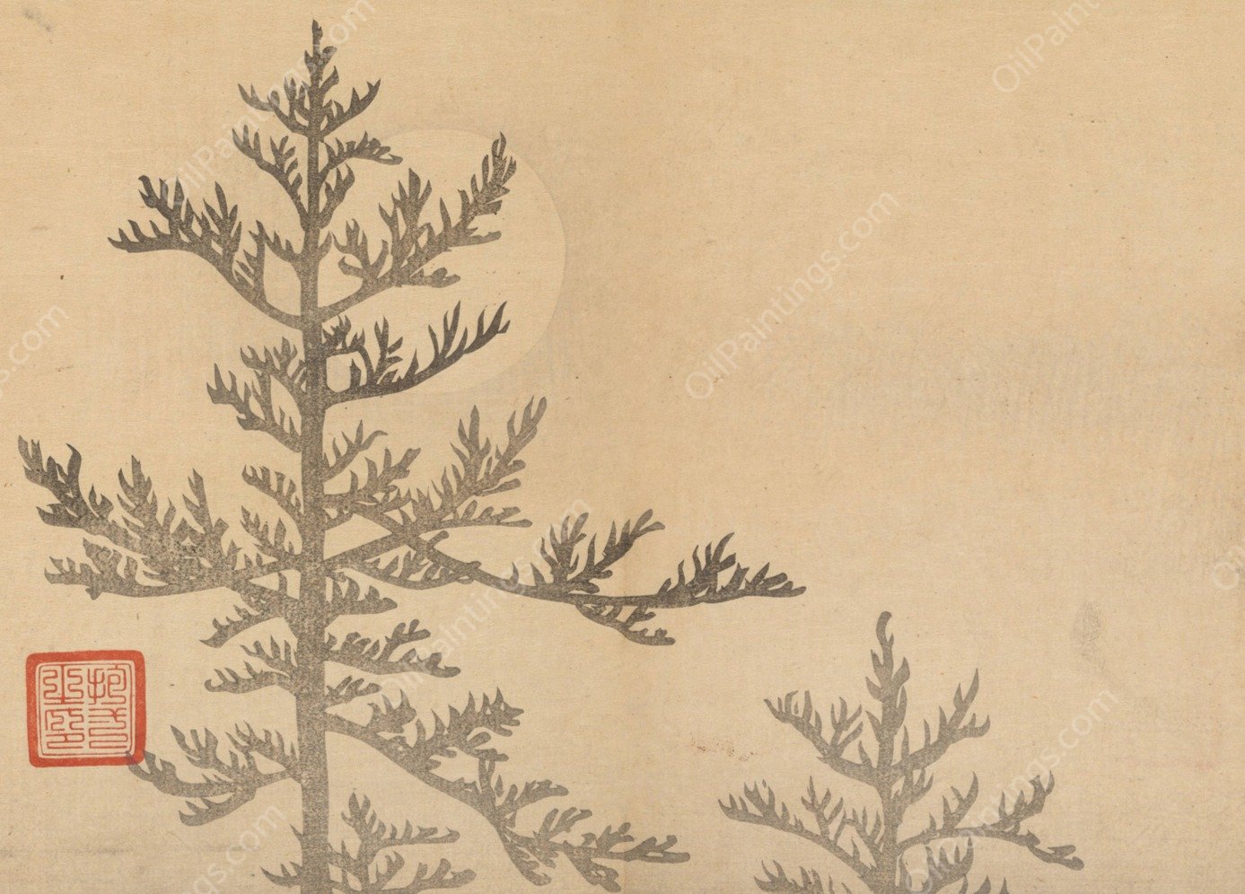 Sakai Hoitsu gajo, Pl.16  by Sakai Hoitsu - Hand-Painted Oil Painting Reproduction