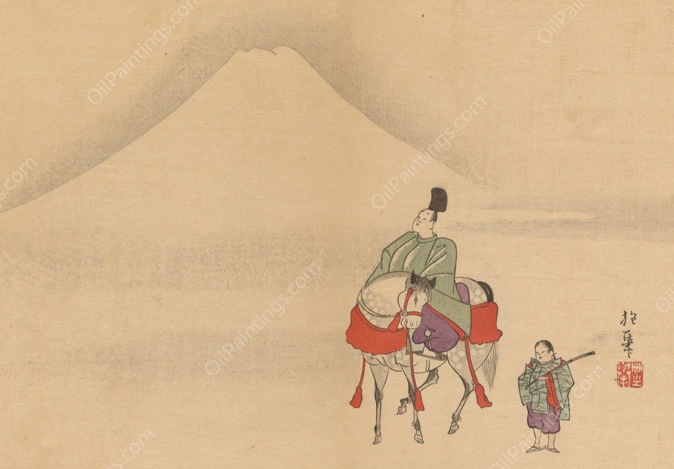 Sakai Hoitsu gajo, Pl.22  by Sakai Hoitsu - Hand-Painted Oil Painting Reproduction