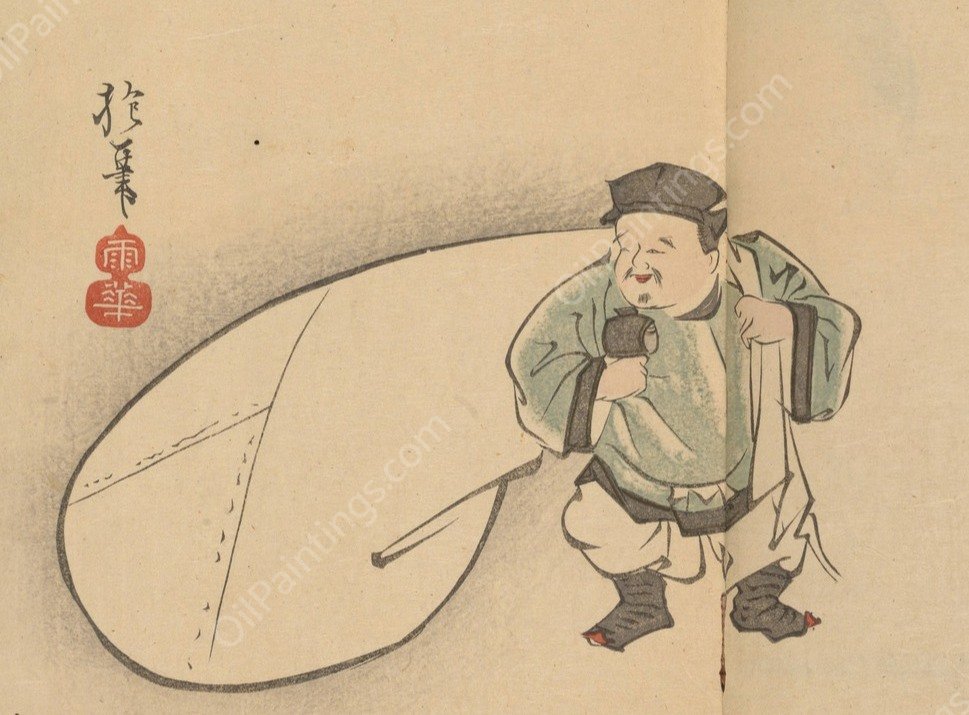 Sakai Hoitsu gajo, Pl.25  by Sakai Hoitsu - Hand-Painted Oil Painting Reproduction