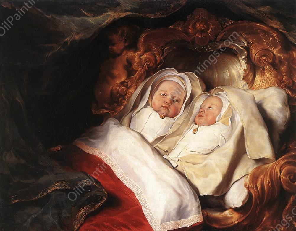 The Twins Clara and Aelbert de Bray by Salomon De Bray - Hand-Painted Oil Painting Reproduction