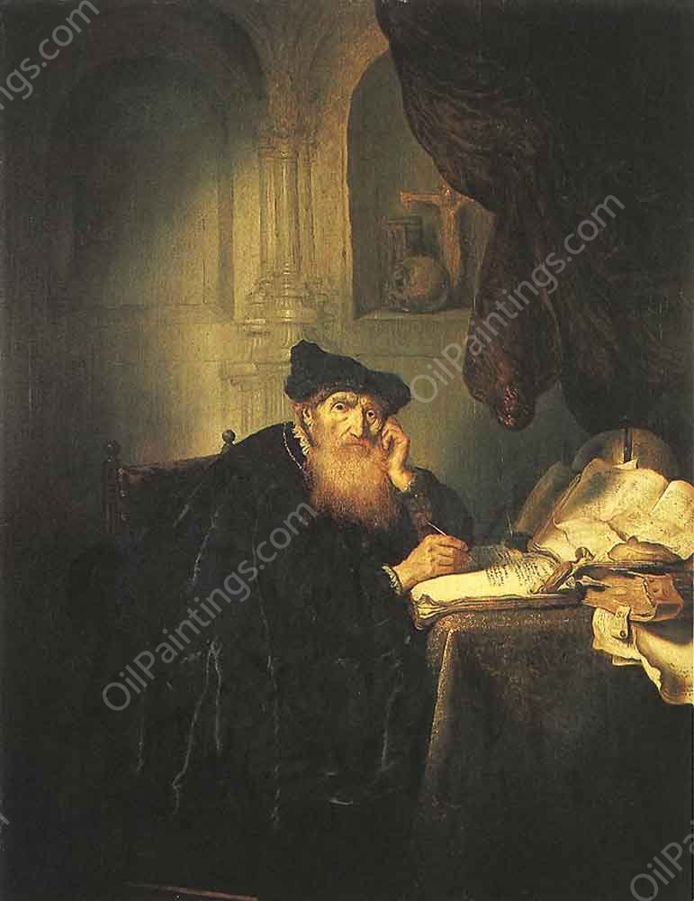 A Philosopher by Salomon Koninck - Hand-Painted Oil Painting Reproduction