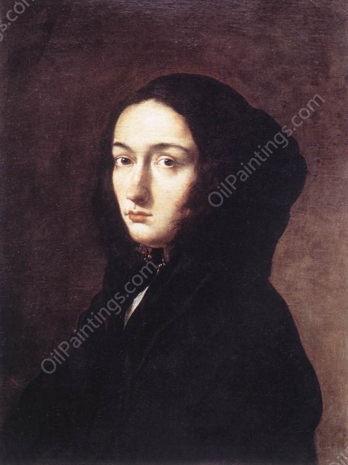 Portrait of the Artist's Wife Lucrezia by Salvator Rosa - Hand-Painted Oil Painting Reproduction