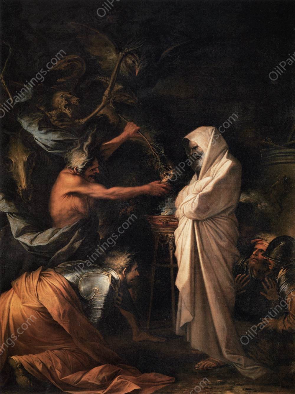 The Shade of Samuel Appears to Saul by Salvator Rosa - Hand-Painted Oil Painting Reproduction