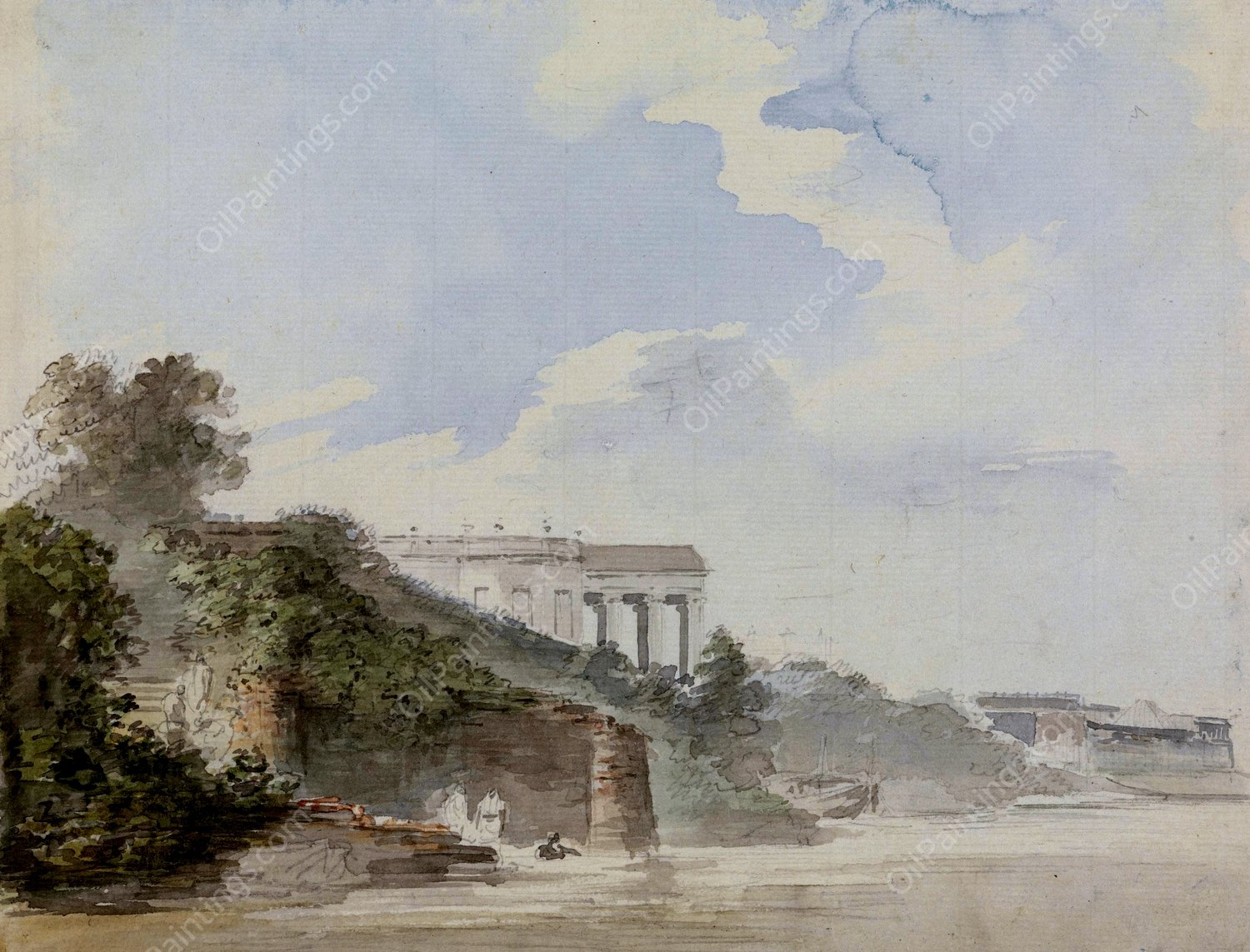 At Haughley  by Samuel Davis - Hand-Painted Oil Painting Reproduction