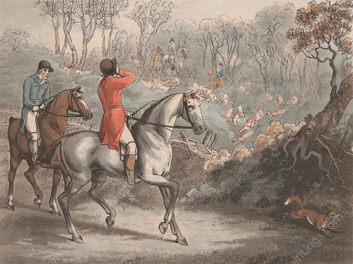 Him from his craggy winding haunts unearth'd  by Samuel Howitt - Hand-Painted Oil Painting Reproduction