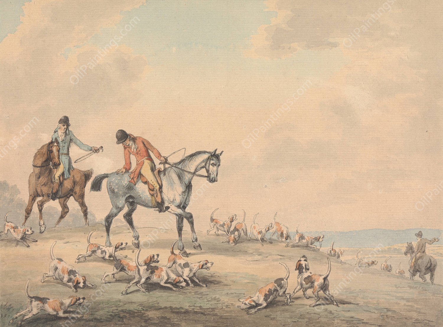 The Check by Samuel Howitt - Hand-Painted Oil Painting Reproduction