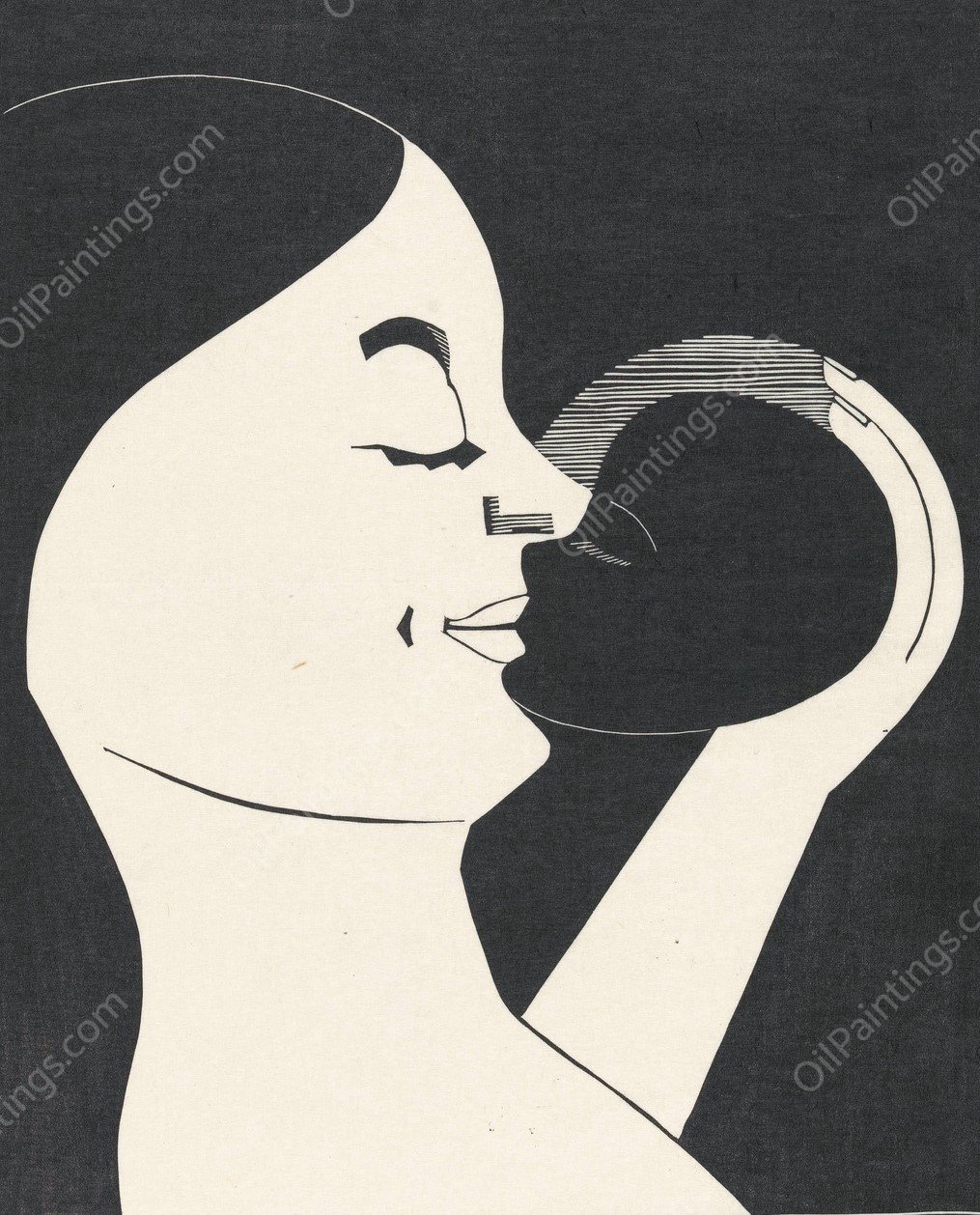 Moeder en kind  by Samuel Jessurun De Mesquita - Hand-Painted Oil Painting Reproduction