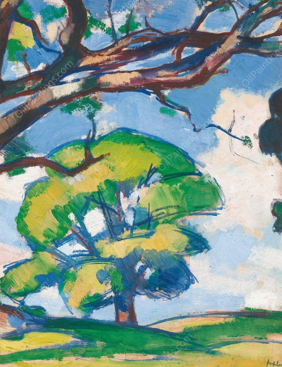 Trees, Douglas Hall by Samuel John Peploe - Hand-Painted Oil Painting Reproduction