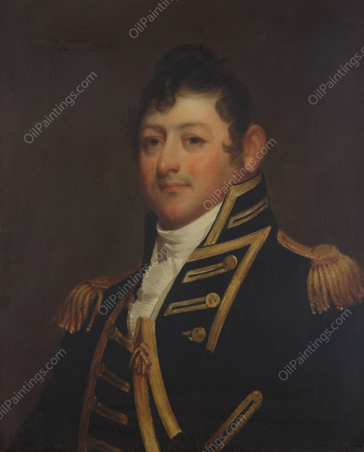 Commodore Isaac Hull  by Samuel Lovett Waldo - Hand-Painted Oil Painting Reproduction