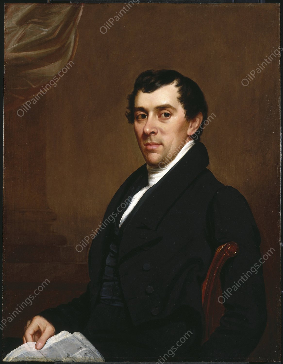David Leavitt by Samuel Lovett Waldo - Hand-Painted Oil Painting Reproduction