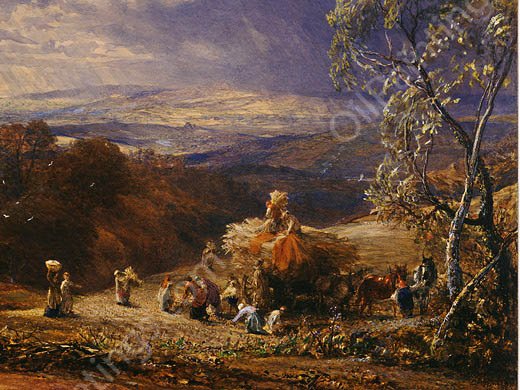 Harvesting Detail by Samuel Palmer - Hand-Painted Oil Painting Reproduction